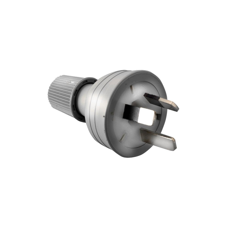 HPM 10A Plug Top Rear Entry - Grey - 3 Pin Flat Connector - Durable PVC Cover - SuperSaverAU - view 1