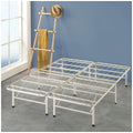 Zinus Double Smart Base Folding Bed Frame - Beige Steel, 33cm Under-Bed Clearance - AU-SBBK-14BG-D