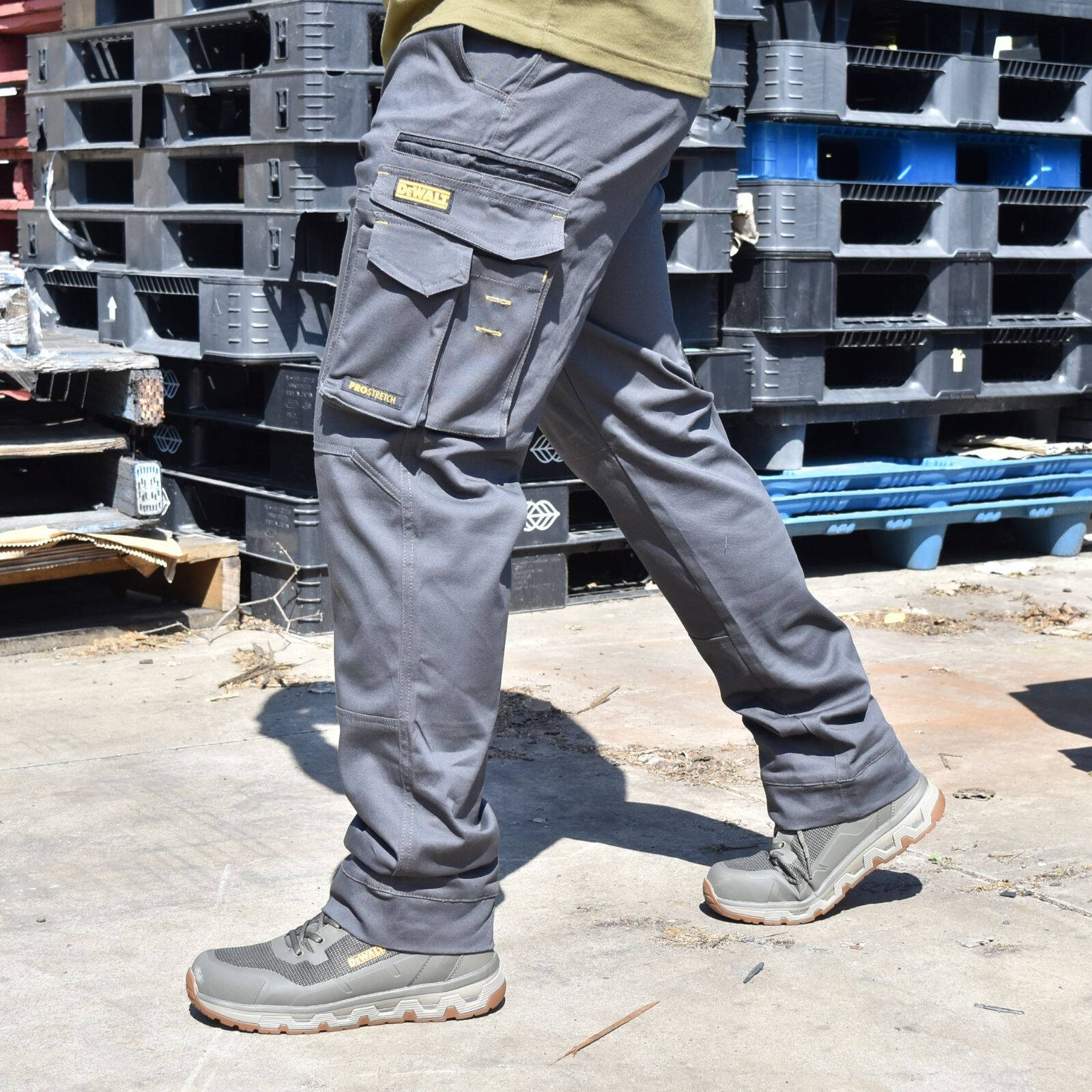 DeWALT Acoma PROStretch Trousers Grey Size 40 - Cotton/Spandex