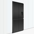 Fisher & Paykel Series 7 538L Quad Door Fridge - Matte Black Glass - Water Dispenser - RF605QZUVB1