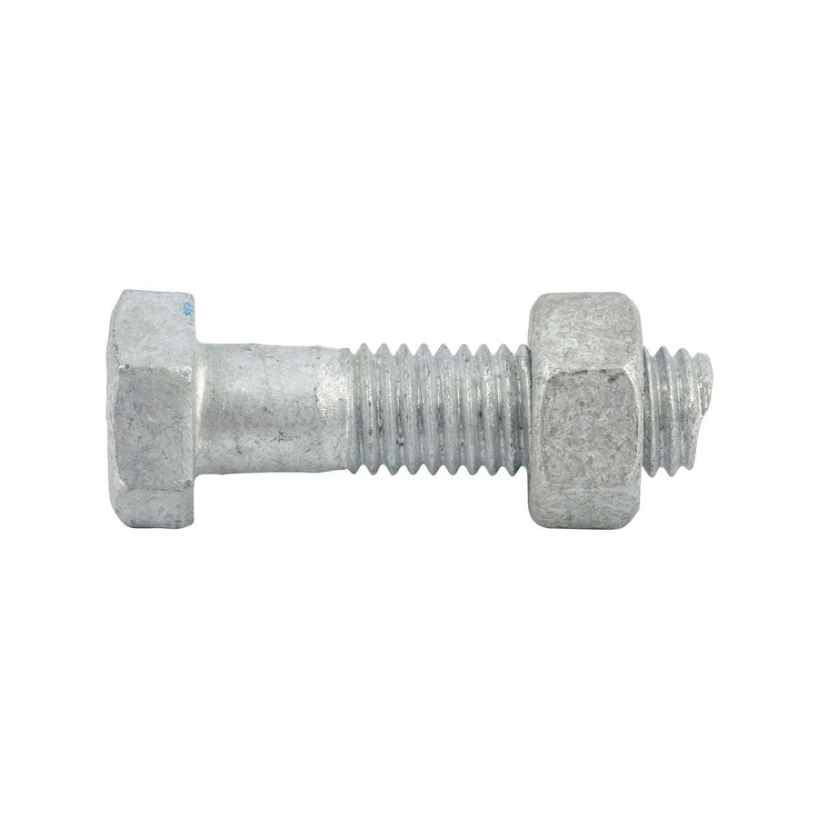 Zenith M10 x 40mm Hot Dipped Galvanised Hex Head Bolt and Nut Each - SuperSaverAU - view 1