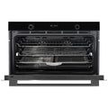 Omega 11 function built-in oven with AirFry - 148L, black glass, Midnight trim, telescopic runners - OBO9011AM