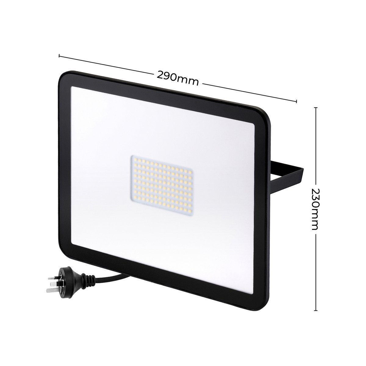 Deta 9300lm DIY Slim Profile Floodlight - 80W - White - IP65 - SuperSaverAU - view 4