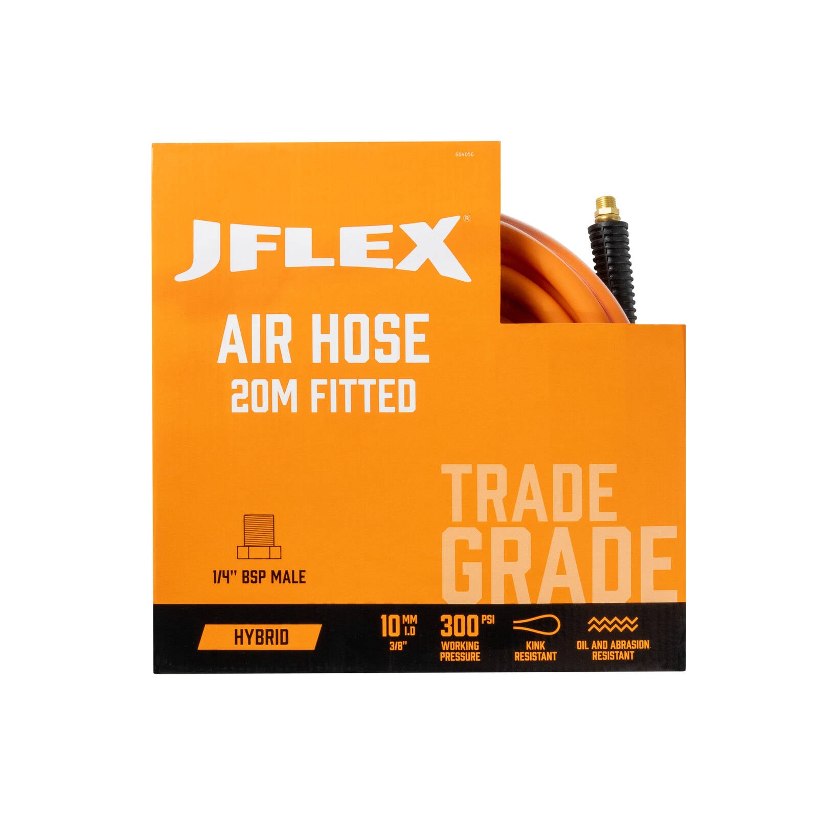 JFLEX 3/8" 10mm x 20m Premium Hybrid Air Hose Orange