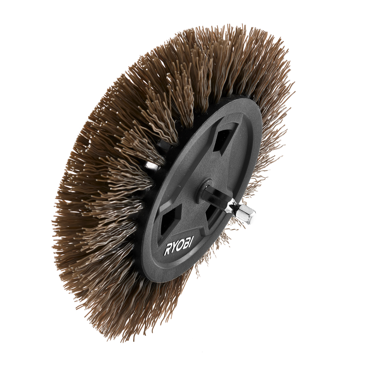 Ryobi 150mm Round Hard Bristle Brush - Tough Cleaning Tool - Durable Bristles - SuperSaverAU - view 4