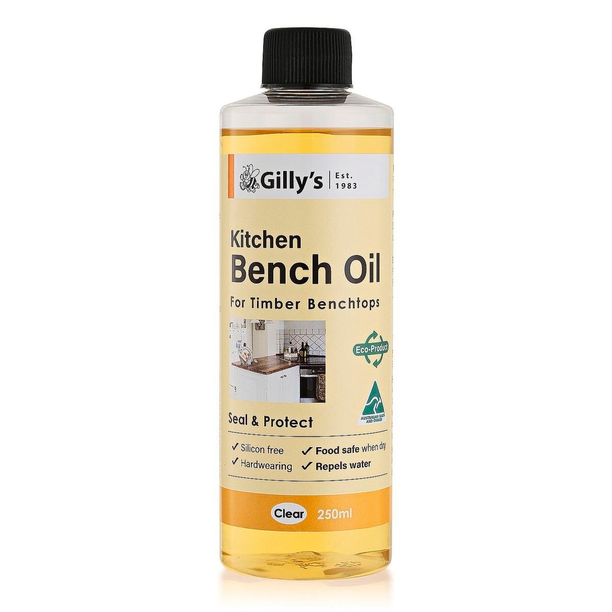 Gilly S Kitchen Bench Oil - 250ml - Tung Oil - Water Resistant - SuperSaverAU - view 1