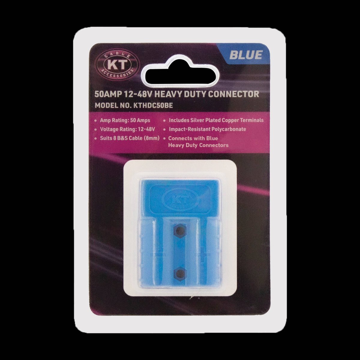 Kt Solar HD Connector 50A - Heavy-Duty Power Connector - Blue - KTHDC50BE - SuperSaverAU - view 2