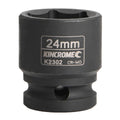 Kincrome 24mm 1/2" Drive Impact Socket - Chrome Molybdenum Steel - Black - SuperSaverAU - view 1