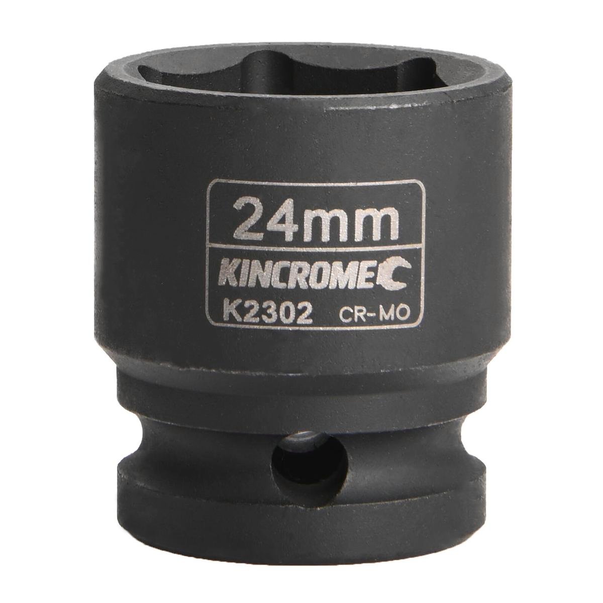 Kincrome 24mm 1/2" Drive Impact Socket - Chrome Molybdenum Steel - Black - SuperSaverAU - view 1