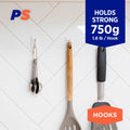 Permastik Medium White Kitchen Hooks 4 Pack Plastic