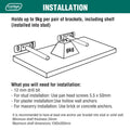 Carinya 100 x 76mm Zinc Plated Steel Hidden Floating Shelf Bracket