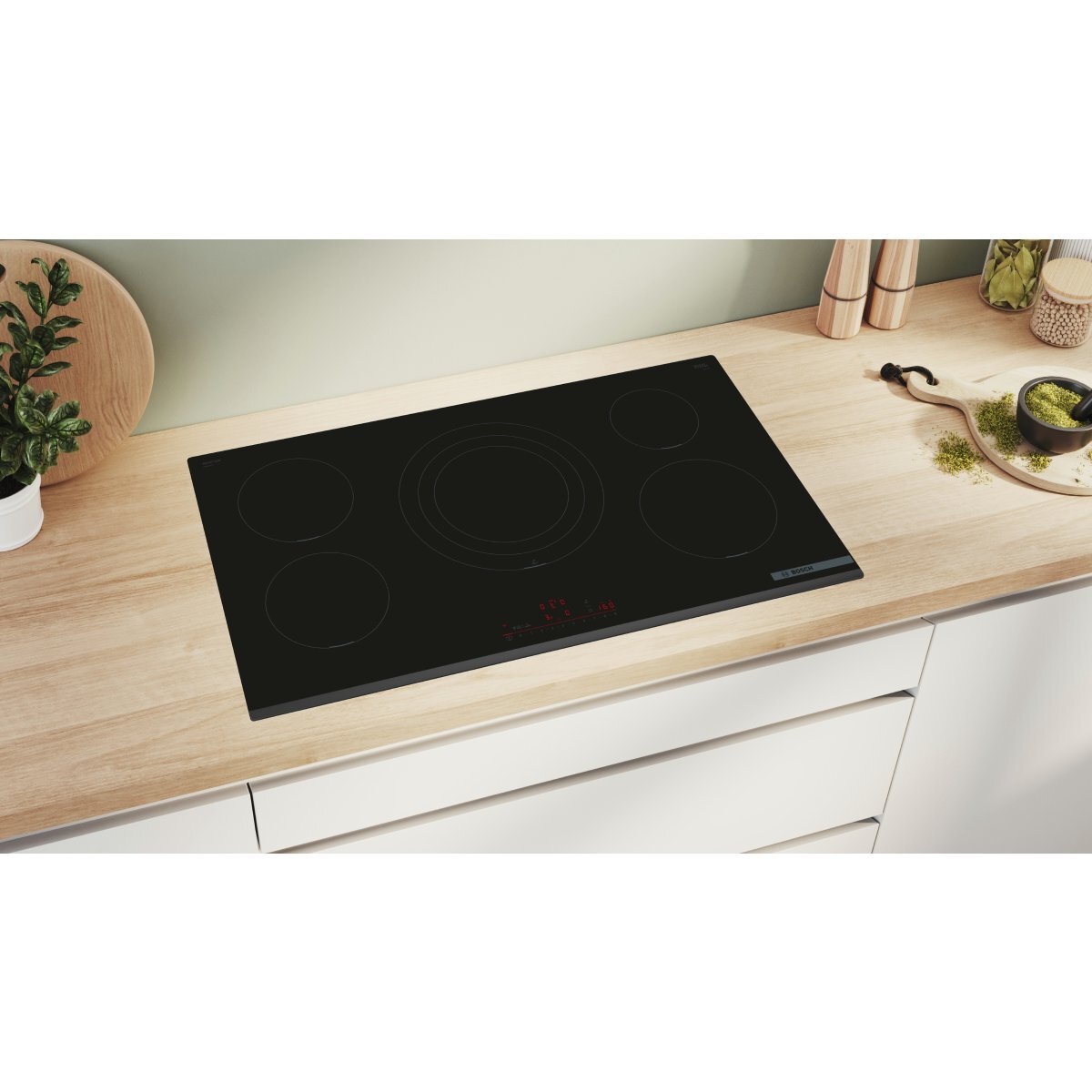 Bosch 60cm built-in oven, 90cm induction cooktop and 90cm canopy rangehood pack - BSHCOOKPACK4