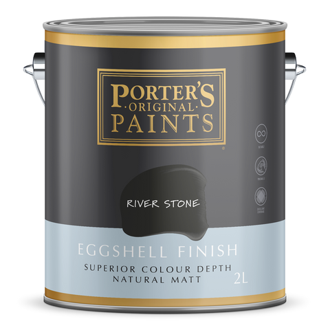 Porter S Broadwall Washable Paint 2L River Stone Eggshell Finish - SuperSaverAU - view 1