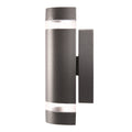 Brilliant Lighting Kimberley 35W Charcoal Curved Outdoor Wall Light GU10 Hardwired 17263/51