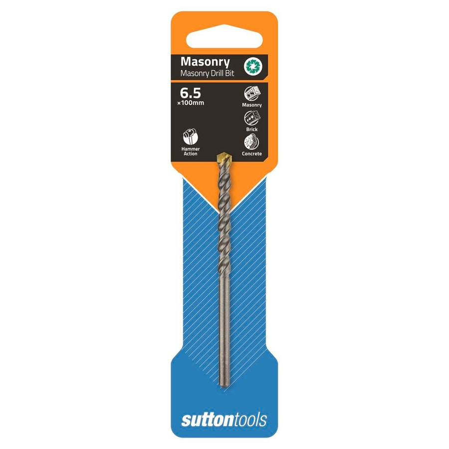 Sutton Tools Masonry Drill Bit - 6.5 x 100mm - Carbide Tip - Aggressive Drilling - SuperSaverAU - view 1