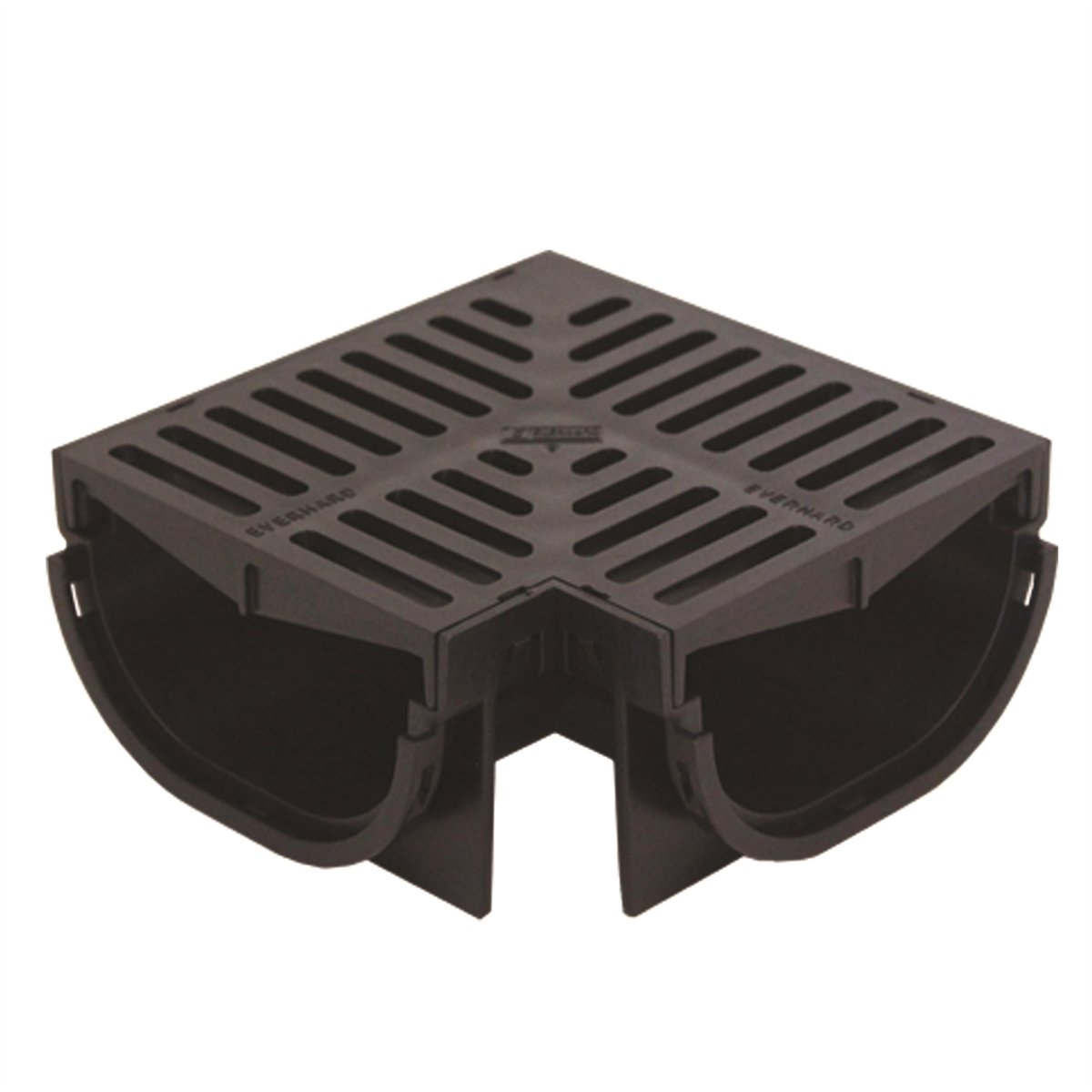 Everhard EasyDRAIN Compact Polymer Grate & Corner 175mm Black - SuperSaverAU - view 1