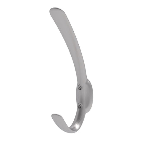 Mode Brushed Nickel Single Hat and Coat Hook - 17mm x 115mm x 45mm - Silver - SuperSaverAU - view 1