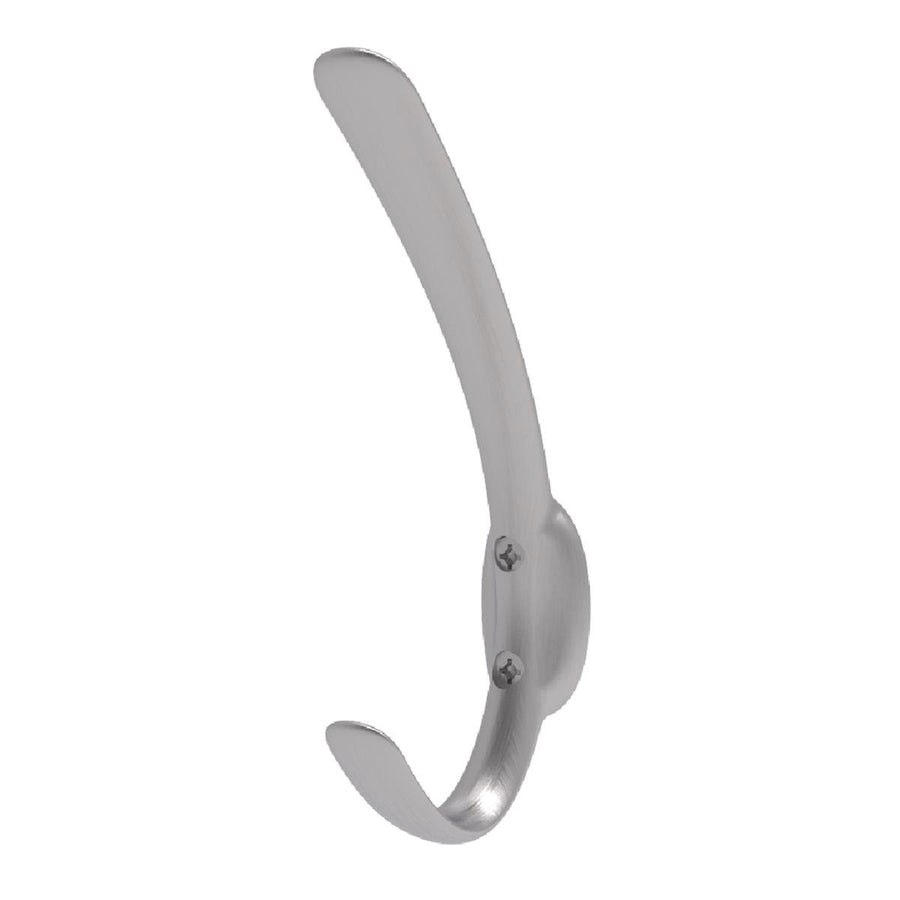 Mode Brushed Nickel Single Hat and Coat Hook - 17mm x 115mm x 45mm - Silver - SuperSaverAU - view 1