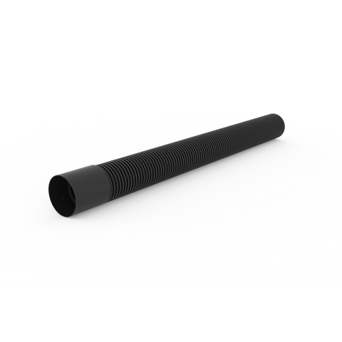 Reln Slotted Ag Pipe - 100mm x 1m - Black Plastic - Easy Joiner - SuperSaverAU - view 1