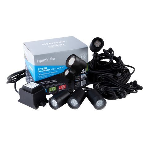 Elluminate Bluetooth Spotlight Garden Kit 4 Pack - 5mm x 10mm x 6mm - Black - SuperSaverAU - view 1