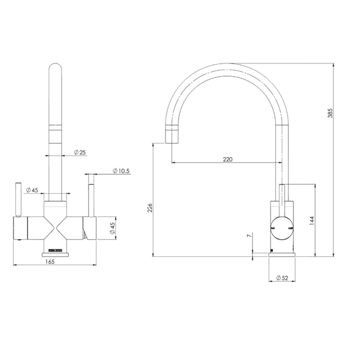 Stiebel Eltron Hot 2.6 Premium boiling water tank with 3-in-1 chrome tap - 6 star water rating - 207997