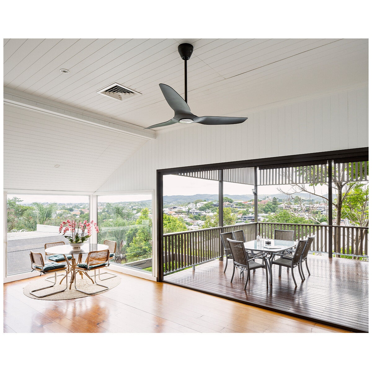 Big Ass Fans Haiku L 52 Inch Black Ceiling Fan - 1595mm Drop Tube, 7 Speeds - HAIKULBL521595MMLED