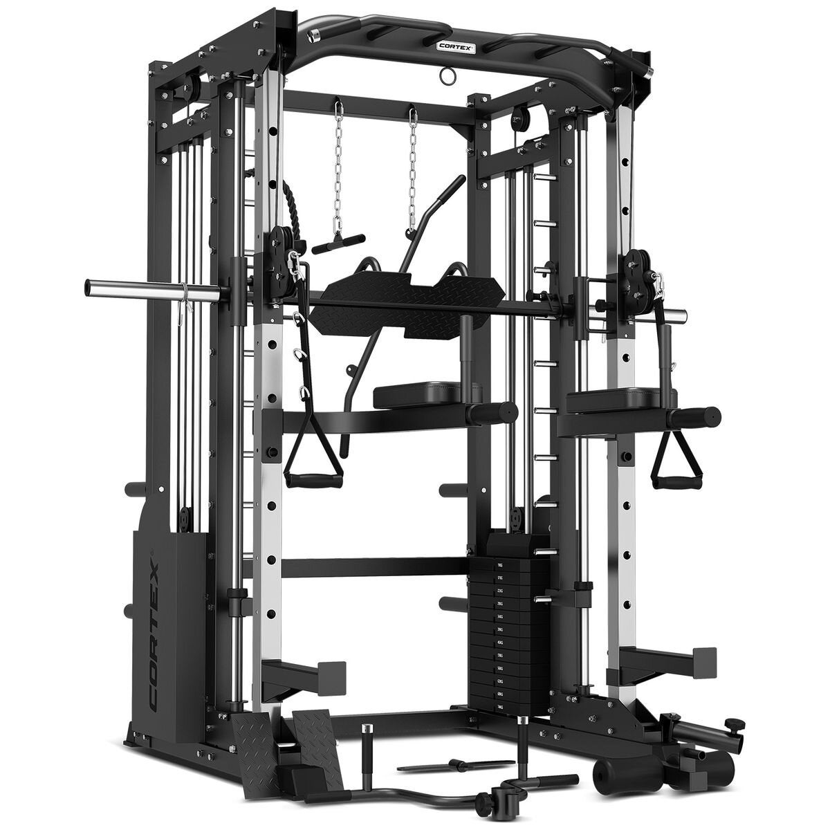 Cortex multi-gym with black finish - 2186mm high, 1513mm wide, 2035mm deep - CSST-SM25