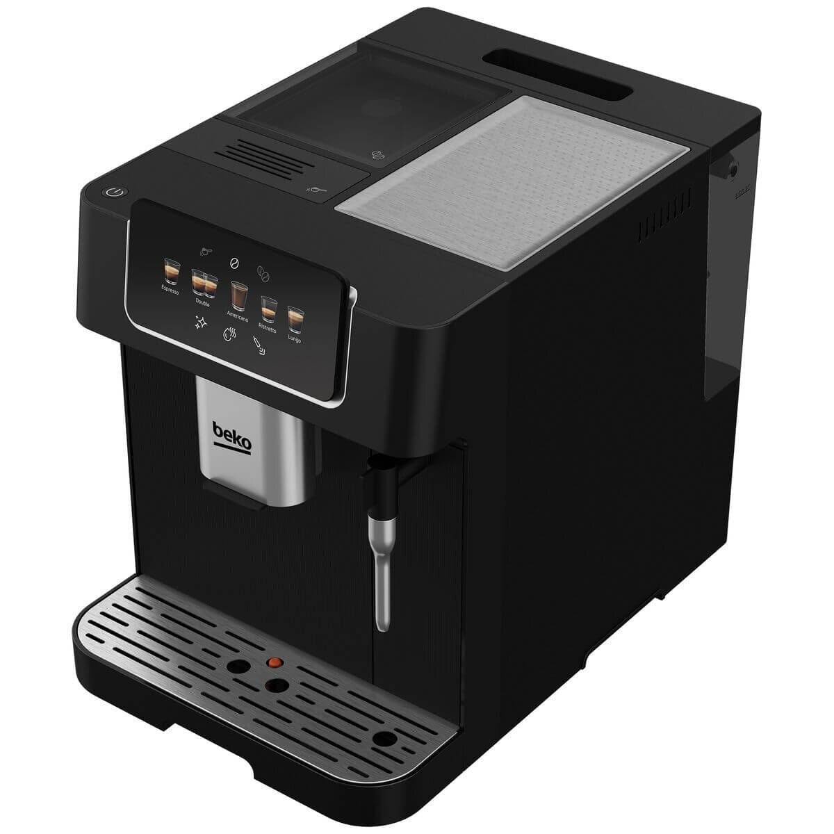 Beko CaffeExperto automatic espresso machine with steam wand - black - 3 cup sizes - CEG7302B