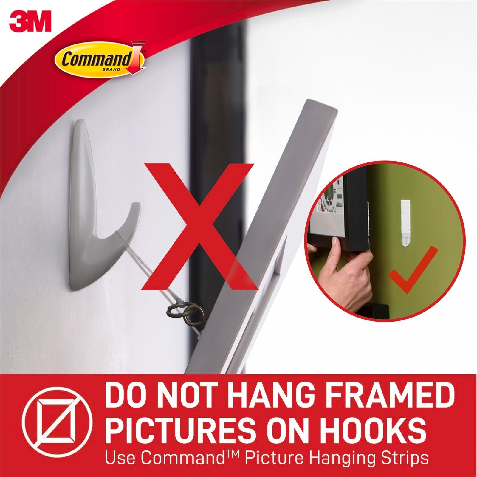 Command Small White Adhesive Hooks, 2 Pack