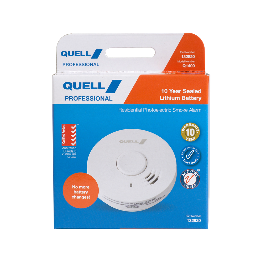 Quell Q1400 Photoelectric Smoke Alarm 10 Year Battery Trade Pack - SuperSaverAU - view 1