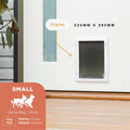 Hakuna Pets Small White Essential Pet Door - 170mm x 240mm - Durable - Weather-Resistant - SuperSaverAU - view 2