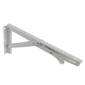 Carinya Folding Spring Loaded Bracket 315x145mm White Steel Durable - SuperSaverAU - view 1