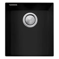Oliveri undermount sink - 27L single bowl, black granite and quartz, overflow and taphole - ST-MB1530U-OF