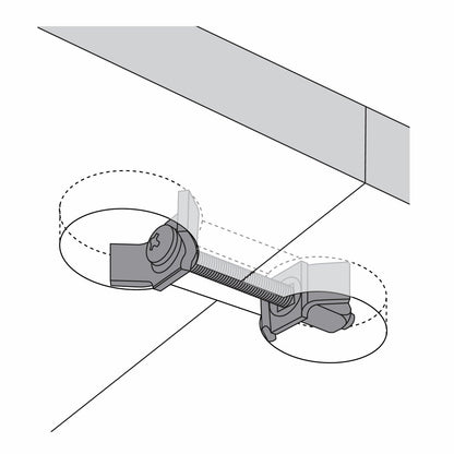 Hafele 65mm Benchtop Connector 3 Pack - Galvanised Steel - Easy Install