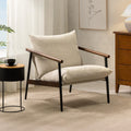 Zinus Wood and Metal Frame Armchair - Black, Ergonomic Sling Seat, Foam Cushion - AU-USHSL4ZC-31B
