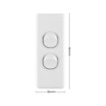 DETA X6 Double Architrave Switch 240V 10A White Polycarbonate