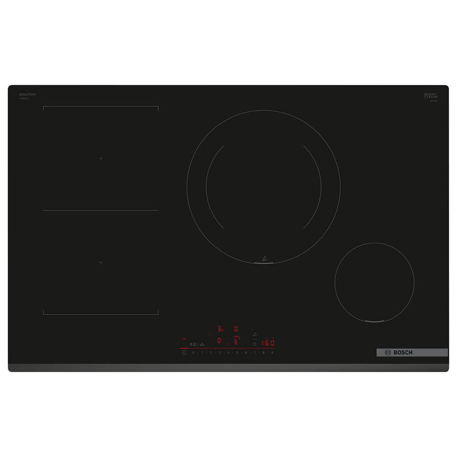 Bosch 80cm Series 6 induction cooktop - CombiZone, PerfectFry Plus, 28cm zone, Home Connect - PVS831HC1H