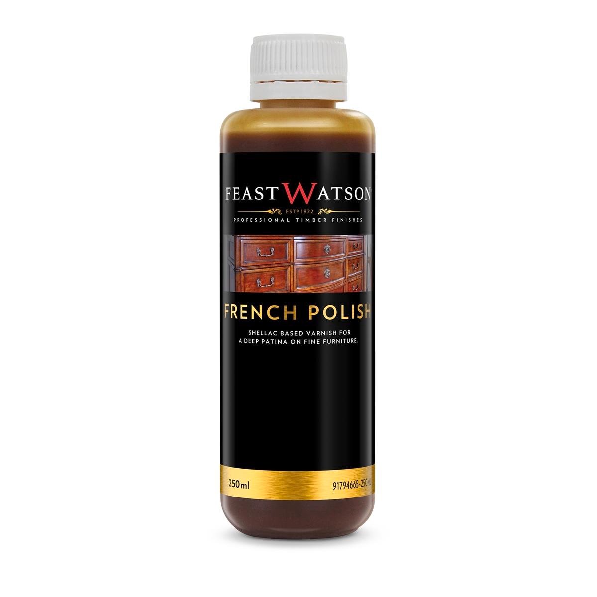 Feast Watson French Polish - 250ml - Shellac Based - High Gloss Finish - SuperSaverAU - view 1