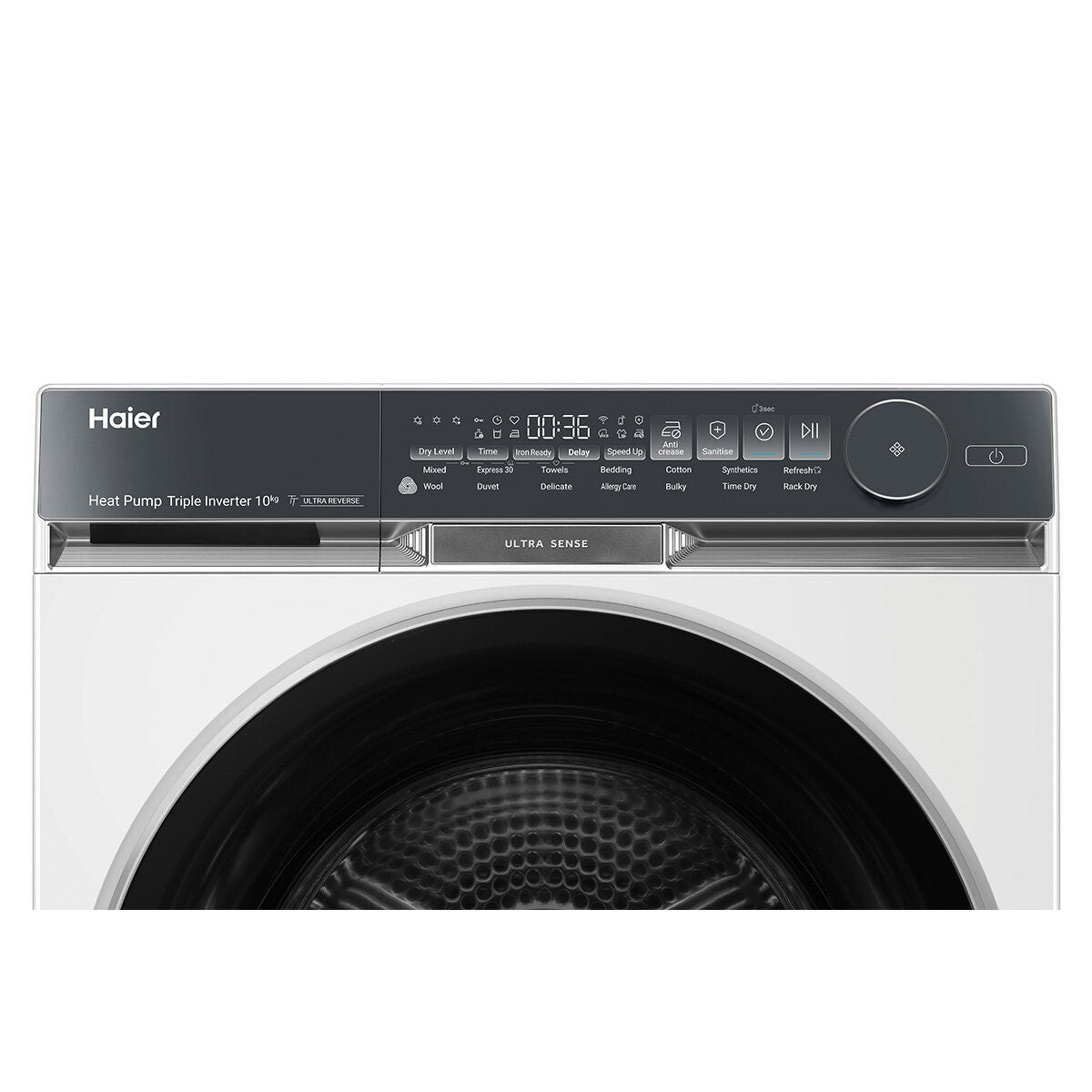 Haier 500 Series 10kg Heat Pump Dryer - White, 10 Star Energy Rating, Reverse Tumbling - HDHP10DW1