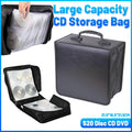 CD and DVD Storage Case, 520 Disc PU Leather Organiser