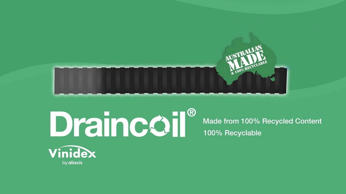 Vinidex Socked Slotted Draincoil 100mm x 100m - White