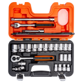 Bahco 1/2" Square Drive Socket Set - 18 Metric Hex Sockets 10-32mm - SuperSaverAU - view 1
