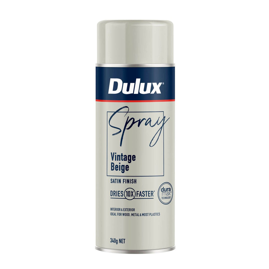 Dulux Spray Paint 340g Satin Vintage Beige - Fast Drying - Self-Priming - SuperSaverAU - view 1
