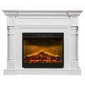 Dimplex Winston 2kW Electric Fireplace Mantel - White, Electraflame Log Effect, Remote Control - WTN20-AU