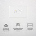 DETA X6 White Single Power Point - 10amp - Polycarbonate - Flush Design - SuperSaverAU - view 2