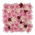 Un Real Dahlia Rose Flower Hedge Tile - 50 x 50cm - Blush Pink, Cream, Burgundy - Realistic Design, Maintenance-Free - SuperSaverAU - view 1