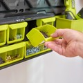Ryobi Link Small Wall Parts Organiser - 6 Clear Bins - 168mm x 94mm x 394mm - SuperSaverAU - view 4