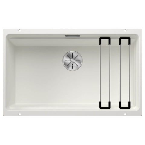 Blanco Etagon 700-U single bowl undermount sink - white finish, Etagon rails, InFino drain - 528006BL