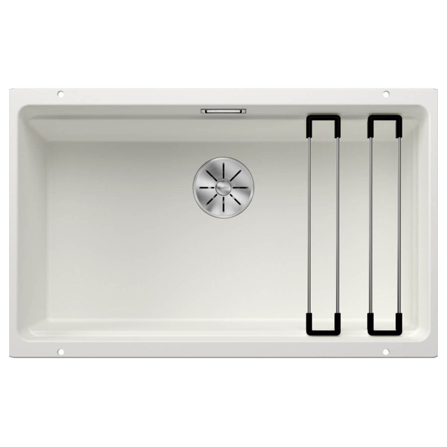 Blanco Etagon 700-U single bowl undermount sink - white finish, Etagon rails, InFino drain - 528006BL