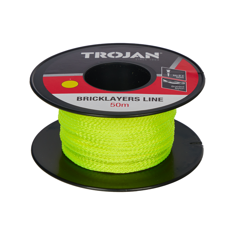Trojan 50m No 8 Brickline - Green Nylon Marking Line - Durable & High Visibility - SuperSaverAU - view 1